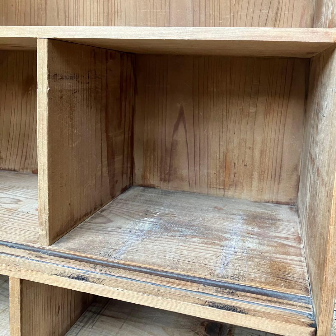 古道具　ガラス戸棚　昭和初期　ヴィンテージ家具