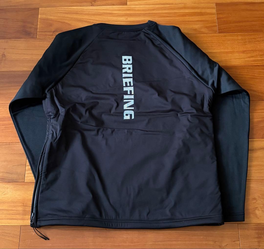 24AWブリーフィングゴルフPOLARTEC WINDBLOCKクルーネック黒M