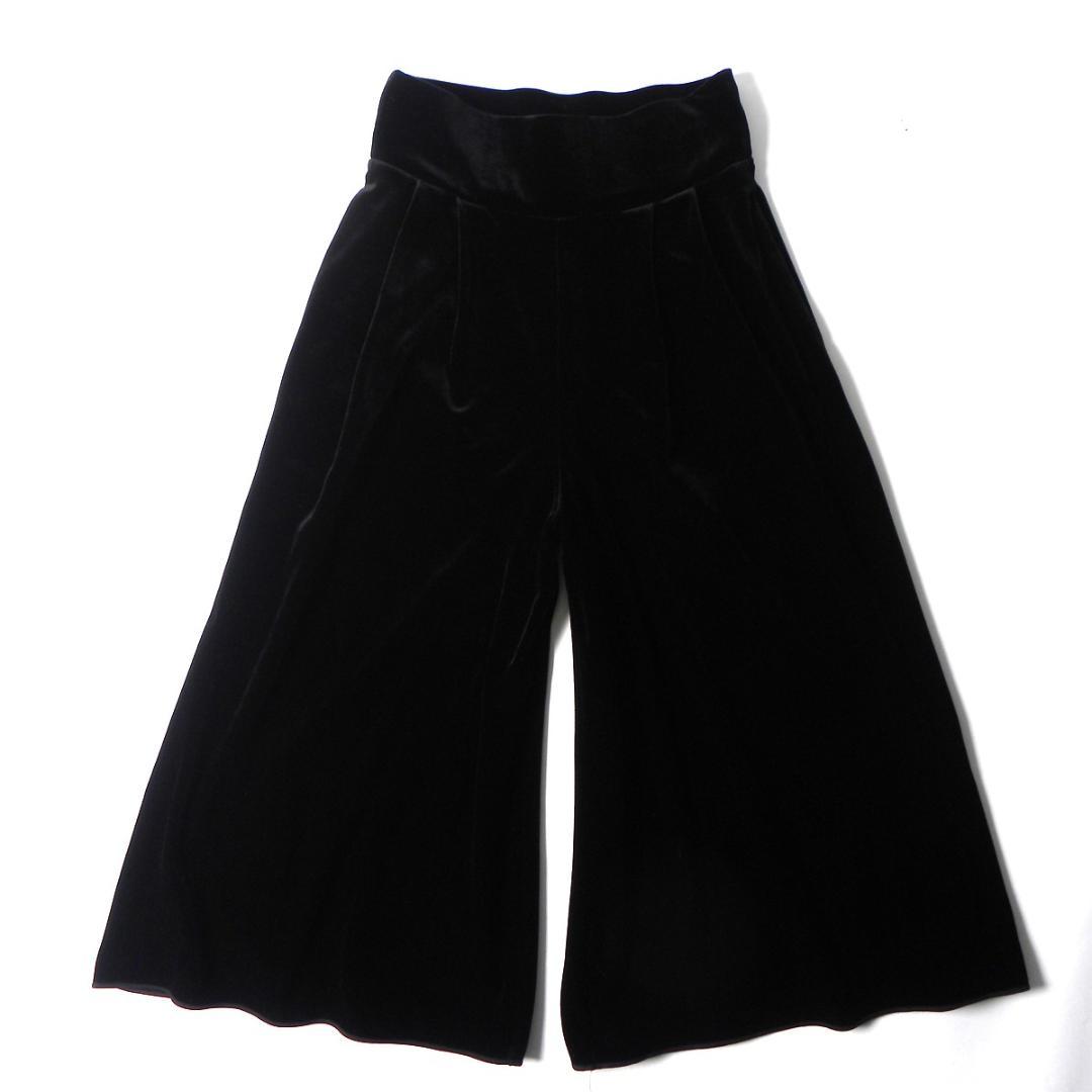 ベロアガウチョパンツDAISY LINフォクシーハイウエストストレッチ高級感美品