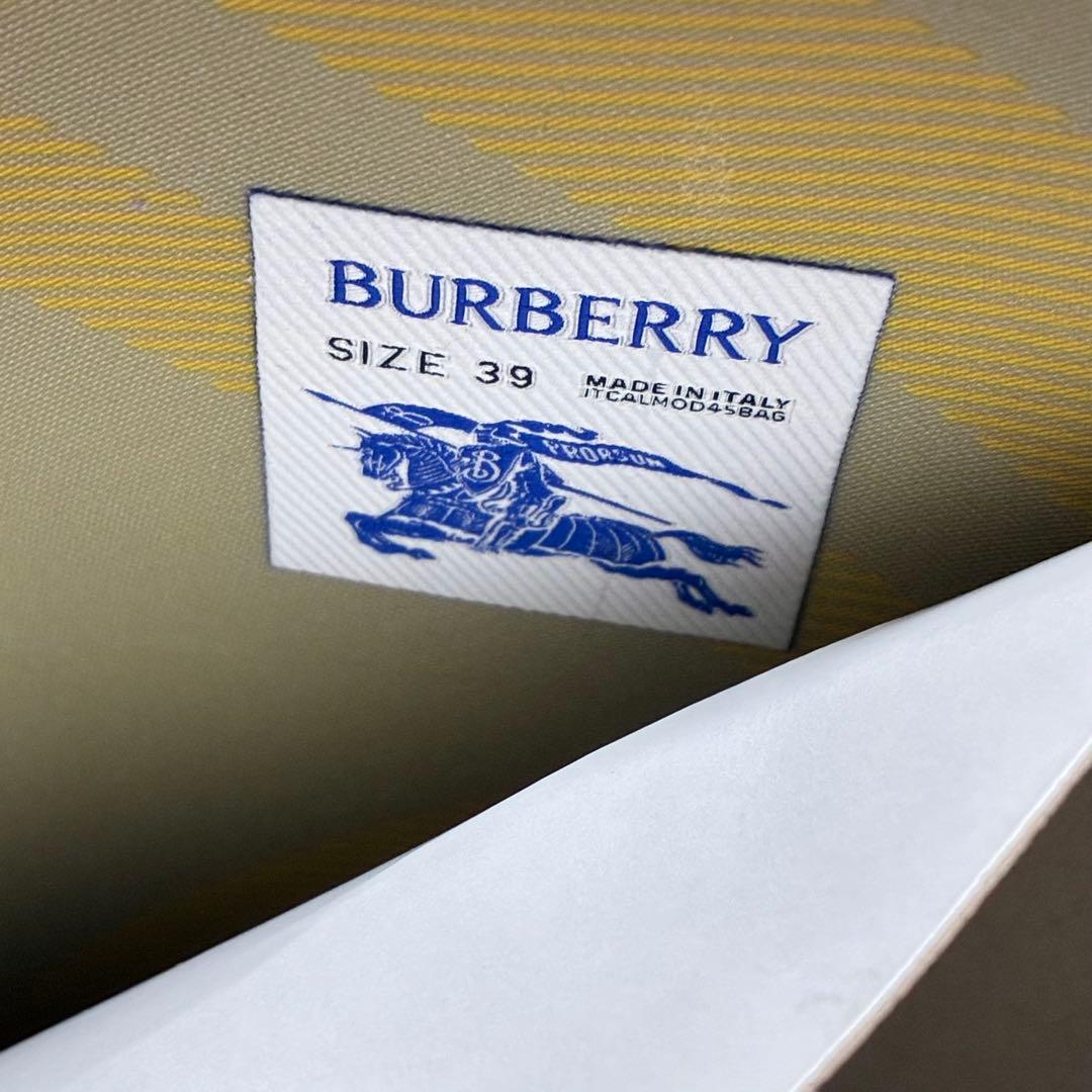 【未使用美品】BURBERRY ロングレインブーツ39 イタリア製 イエロー