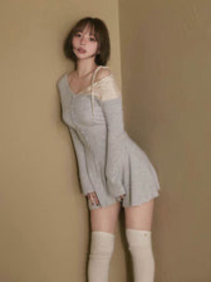 andmary Helen knit flare mini dress新品未使用