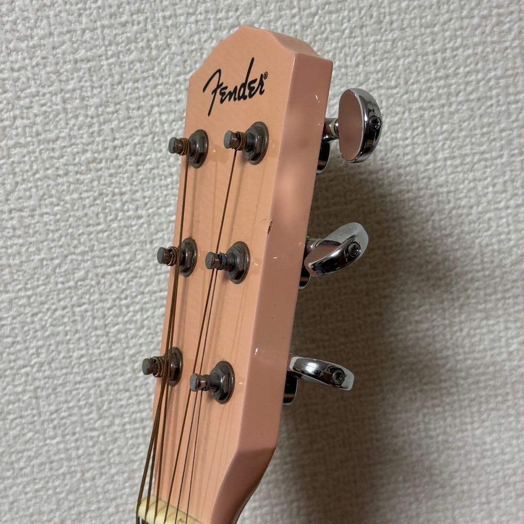 アコースティックギター Fender フェンダー　ピンク　アコギ