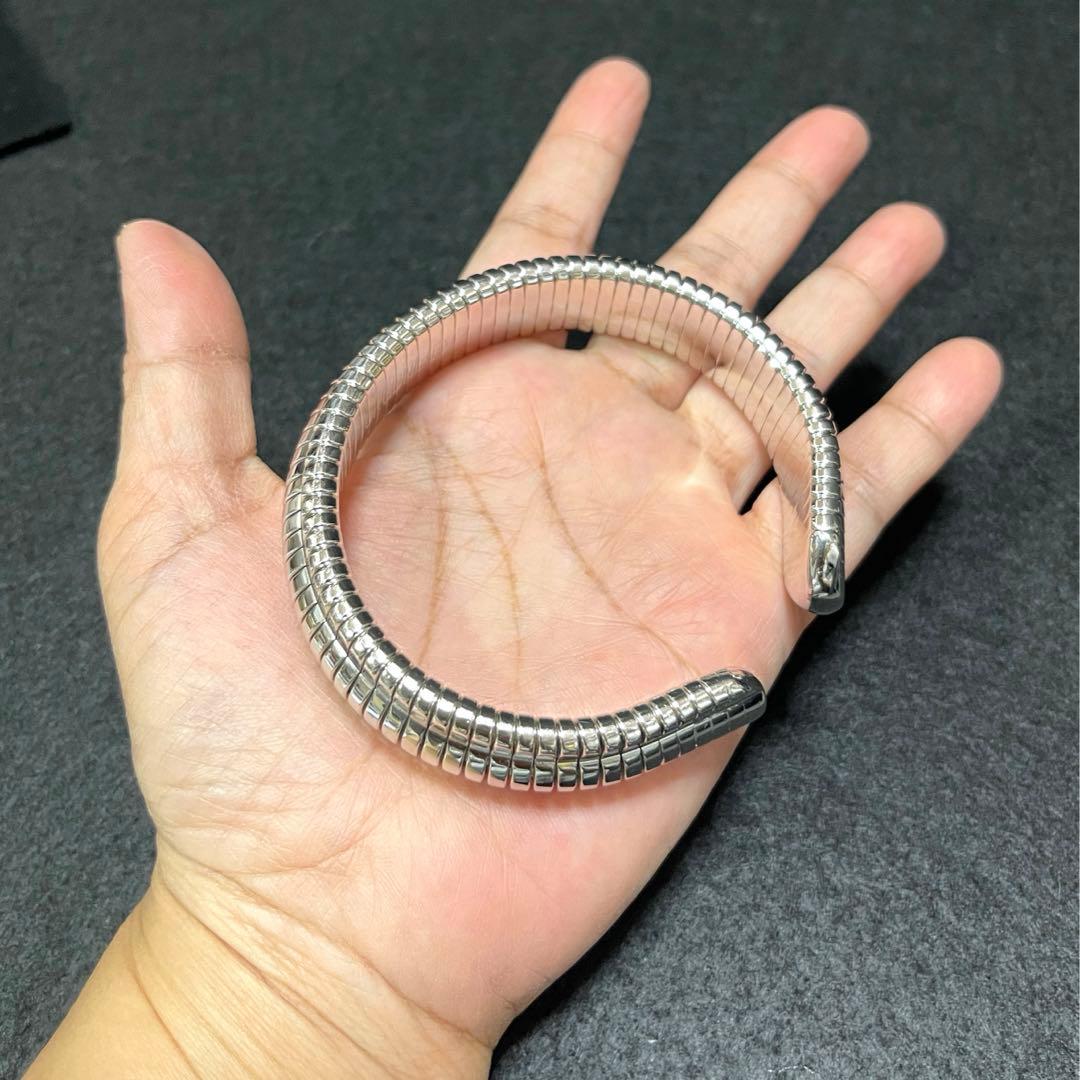 美品 オルゴンリング バングル ブレスレット シルバー系 施術用