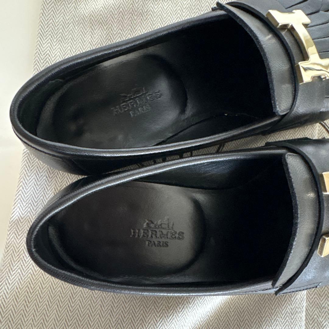 エルメス☆モカシン ロワイヤル☆ 黒 35 定価¥198,000