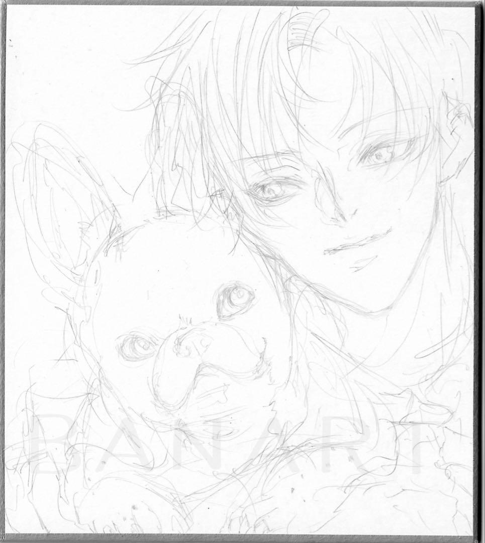 イラストオーダー＋ウサギフクロウミニ色紙