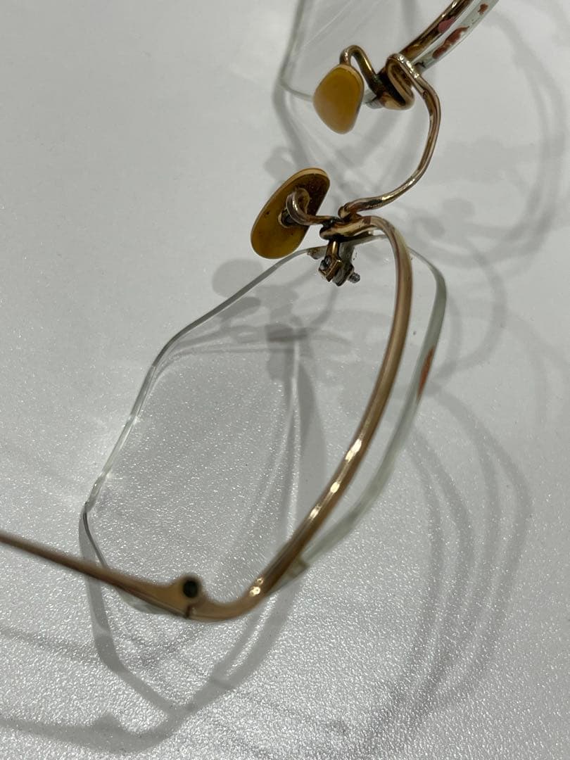 金属製多角形メガネ(度あり)