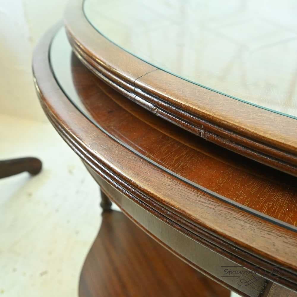 雅*様 【早い者勝ち】L3705-264 英国アンティーク 丸テーブル ネストテ