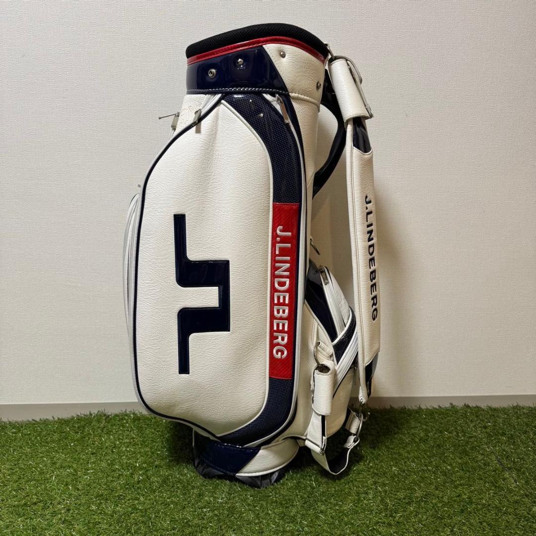 J.LINDEBERG J.リンドバーグ キャディバッグ レザー ホワイト