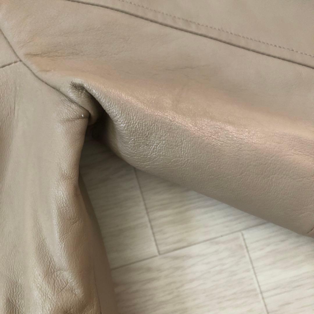 NOBLE　ノーブル　ラムレザー　MA-1 ブルゾン　ダブルファスナー