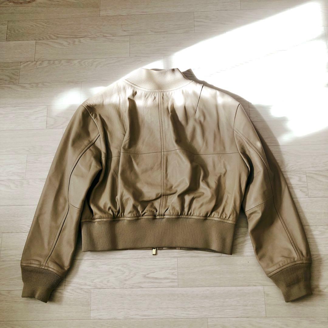 NOBLE　ノーブル　ラムレザー　MA-1 ブルゾン　ダブルファスナー