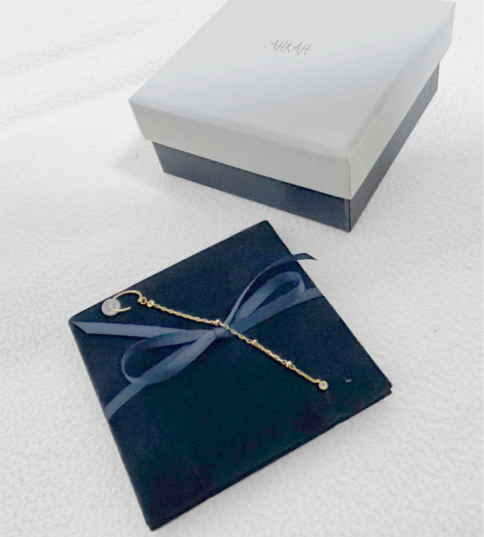 【週末お値下げ】《片耳》AHKAH コロネットピアス　K18&ダイヤモンド