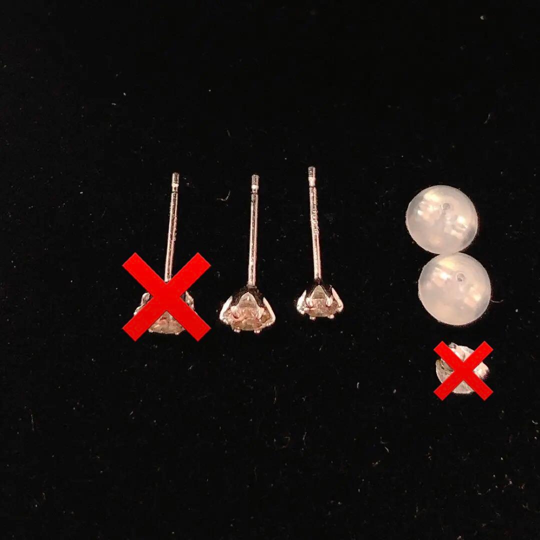 pt900 ダイヤモンドピアス ２点