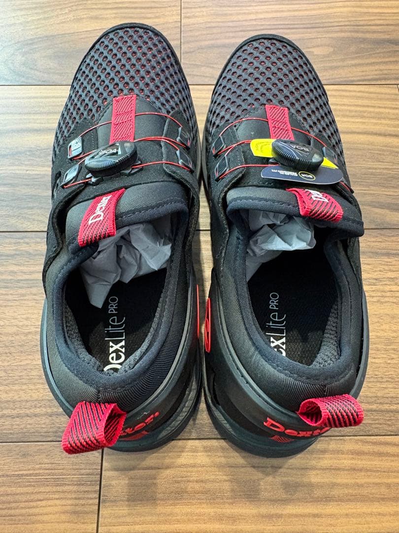 【新品未使用・箱有】Dexter メンズ ボーリングシューズ 黒 赤 27.5