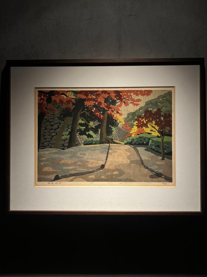 井堂雅夫　【福岡城跡】Masao Ido 150限定　木版画