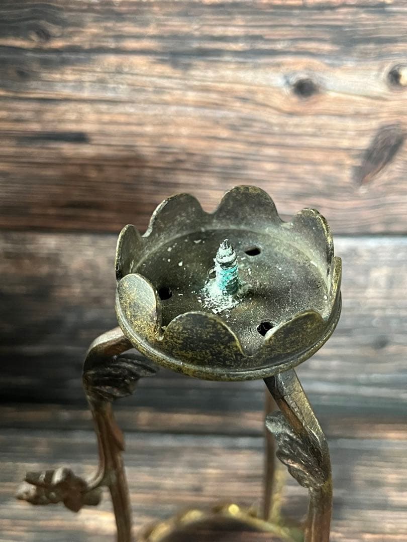 フランス製アンティーク　キャンドル　スタンド　蝋燭立て