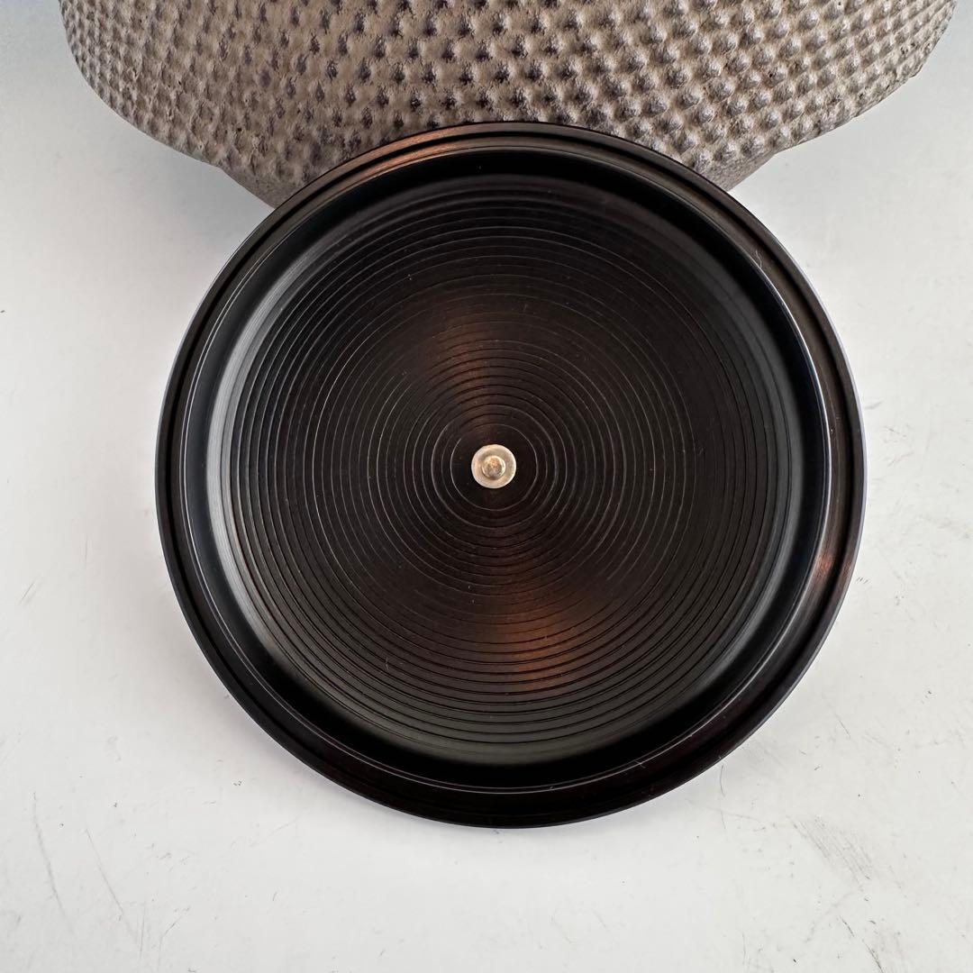 茶道具　切掛　鬼面風炉　南鐐摘　霰地紋釜添え　高橋敬典　菊地政光　未使用　茶釜