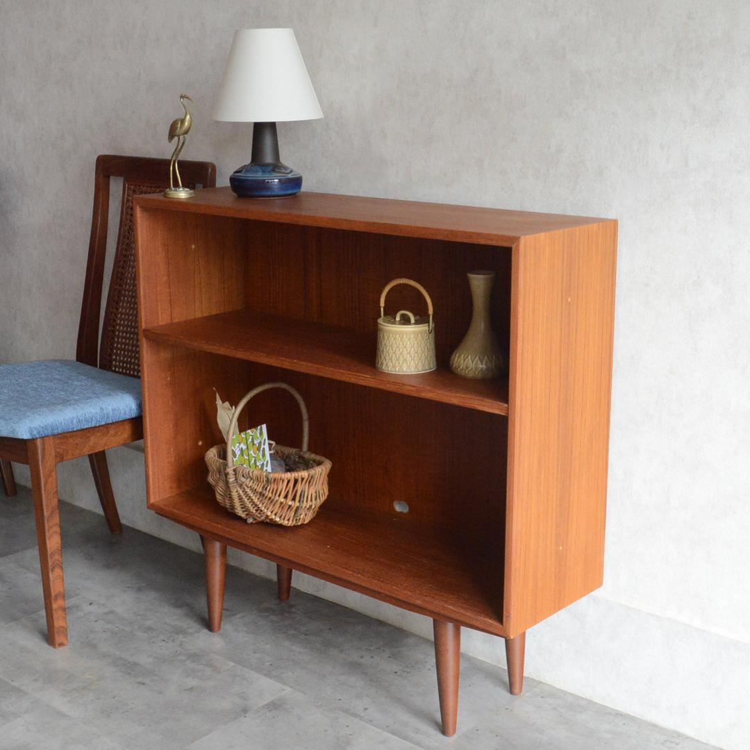 デンマーク 北欧ヴィンテージ チーク ブックシェルフ 飾り棚 オープンシェルフ