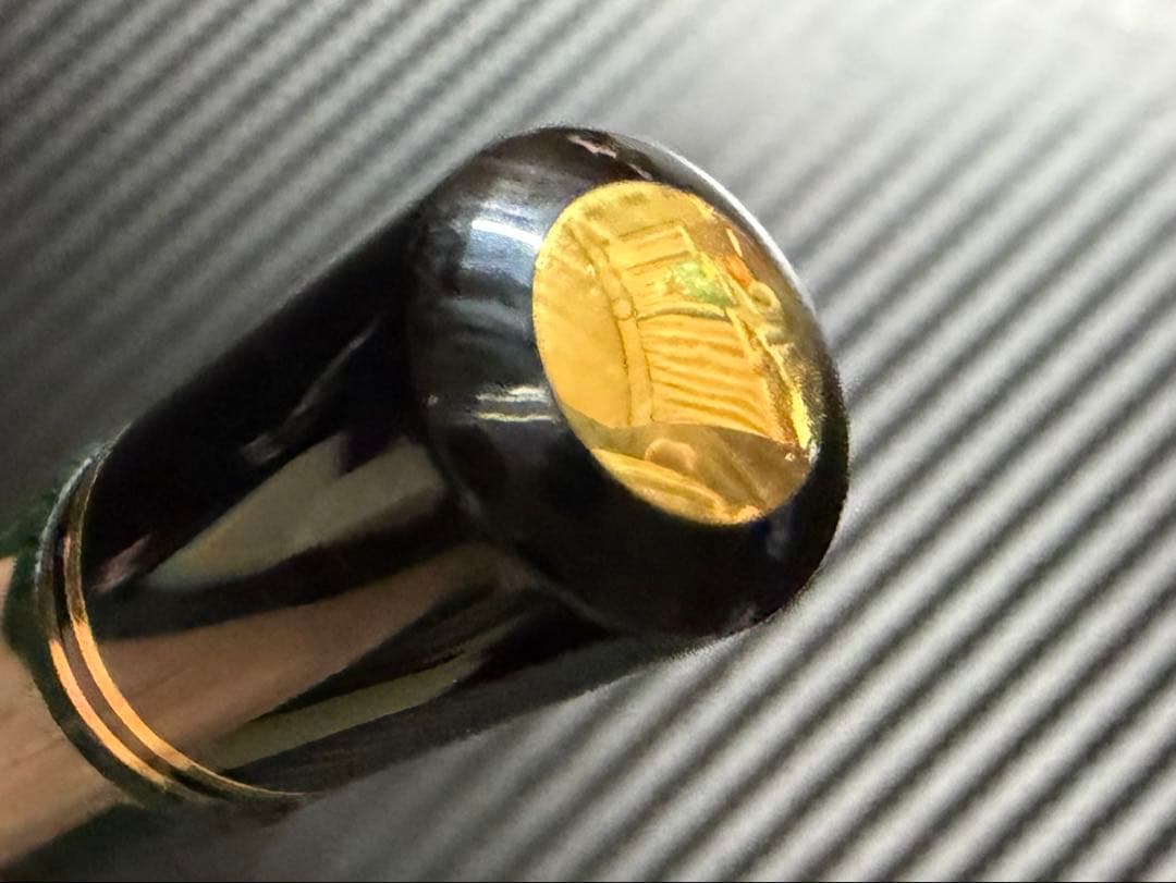 未使用に近い 1990年代 ペリカン スーベレーン M800 緑縞 M 万年筆