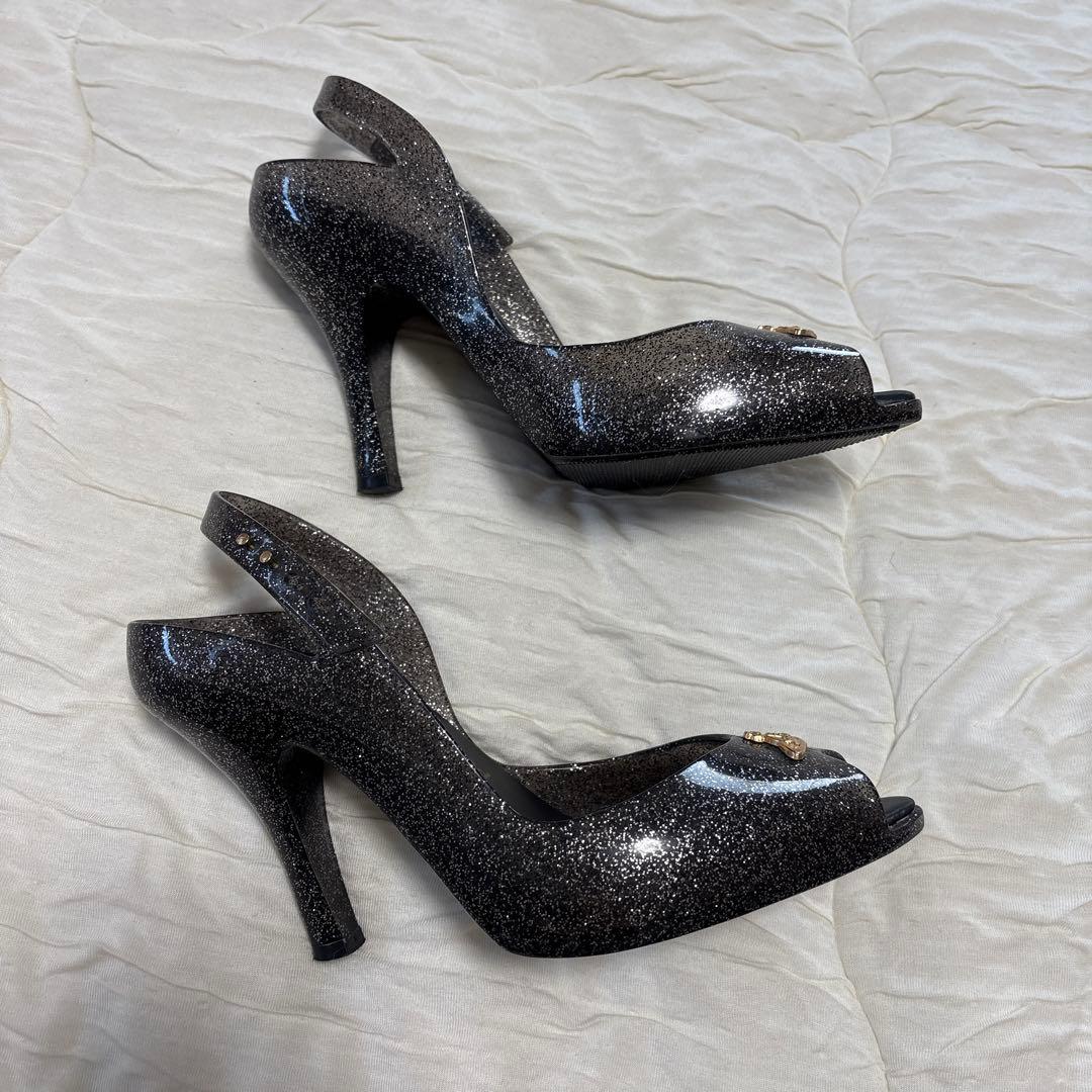 Vivienne Westwood Melissa サンダル ブラックグリッター