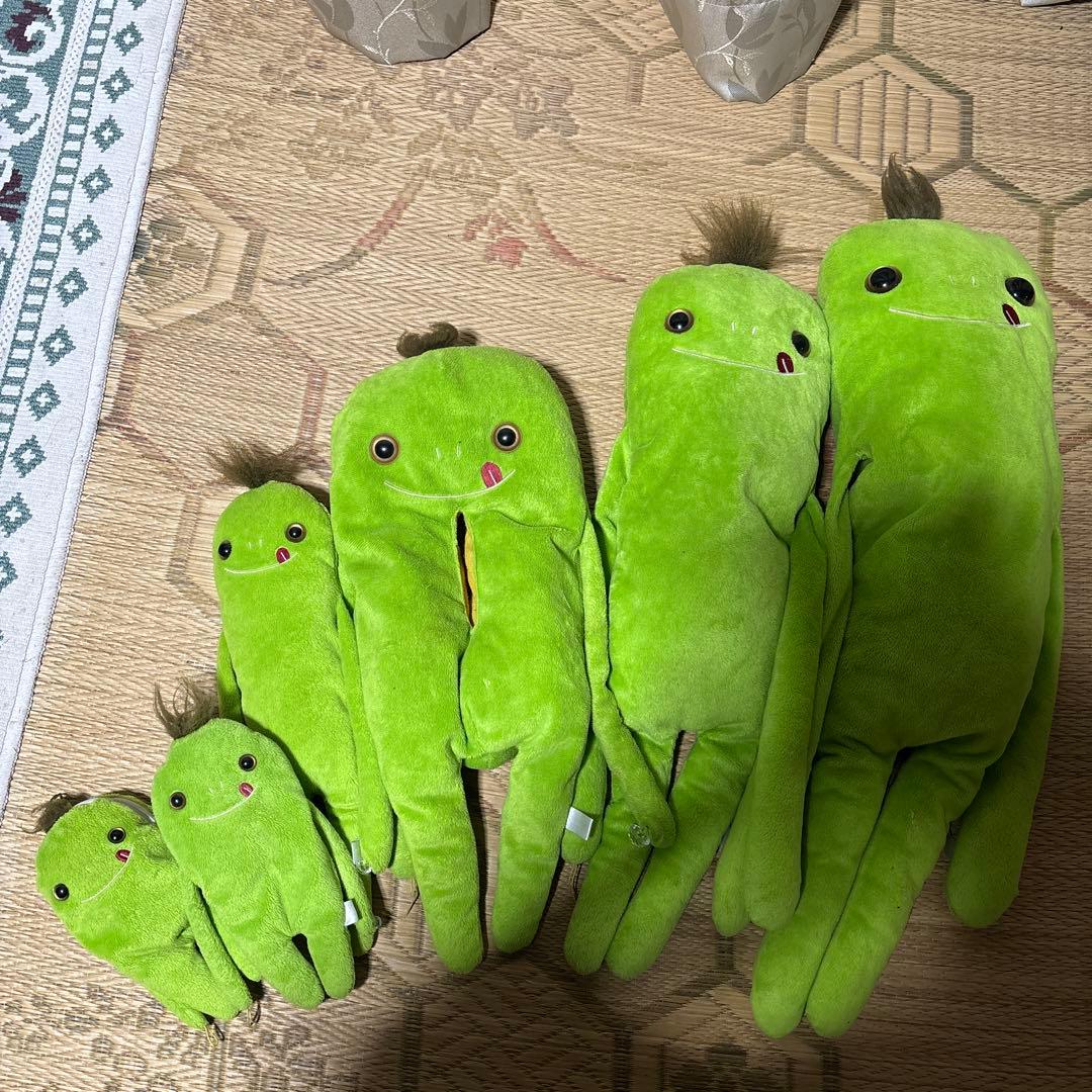 緑色ぬいぐるみセット（複数サイズ）