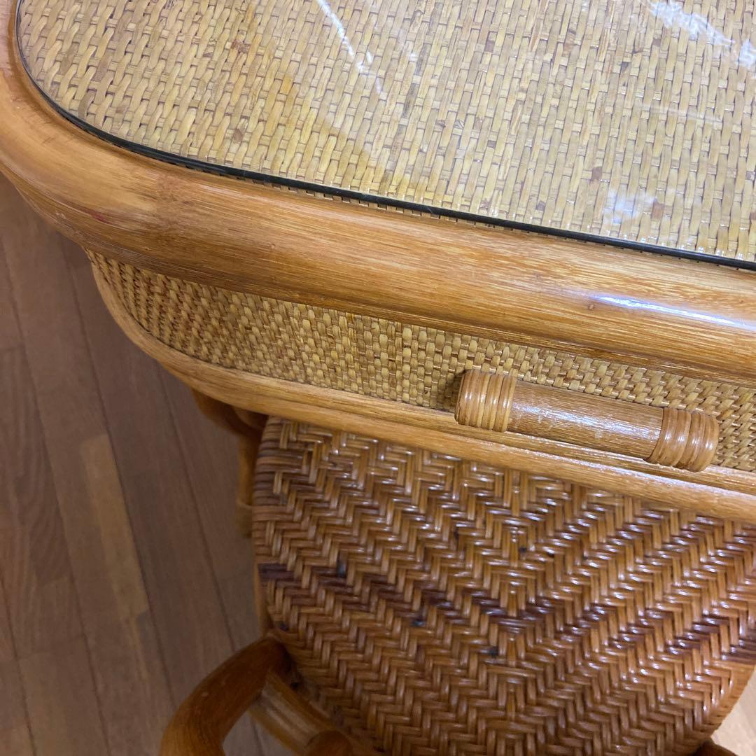 ラタン／籐／ドレッサー／鏡台／ビンテージ 椅子はつきません