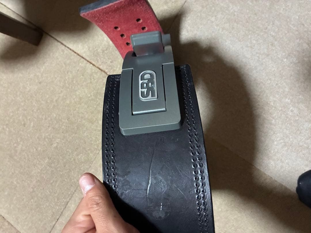 SBD トレーニング・パワーベルト 黒/赤 13mm