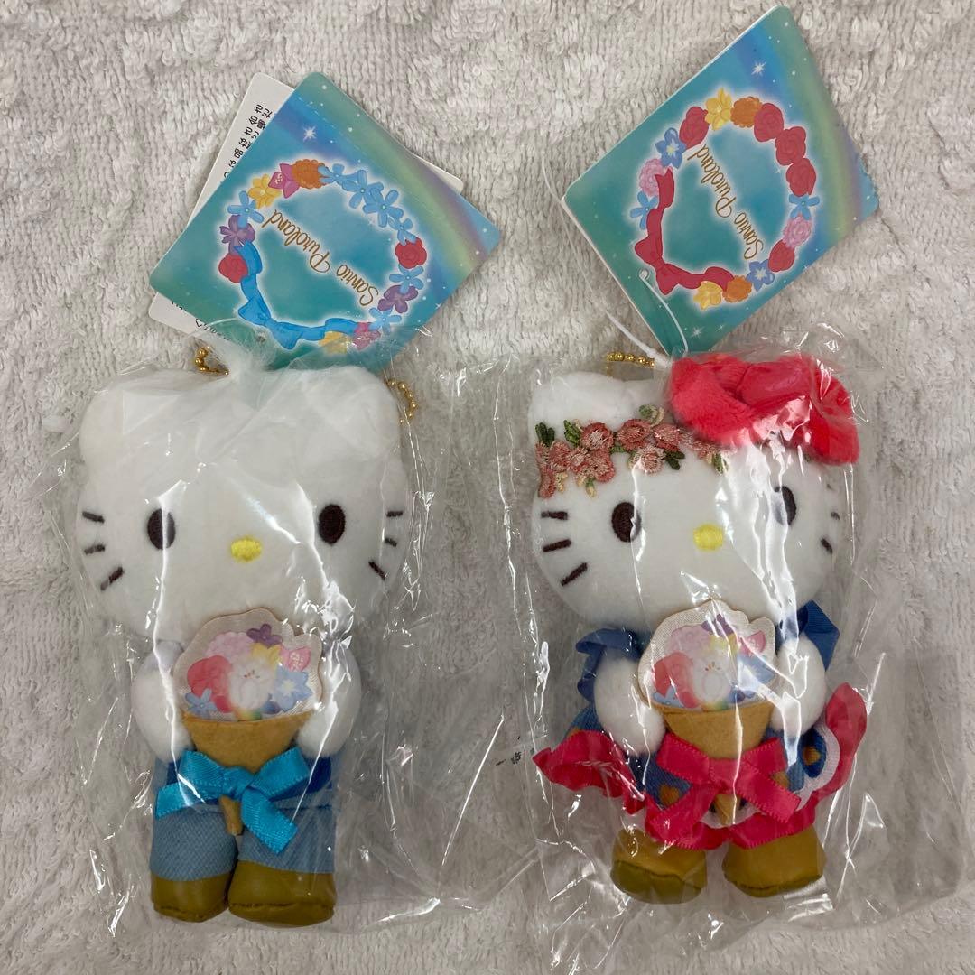 サンリオピューロランド フラワー　キティ&ダニエル　ぬいぐるみマスコット