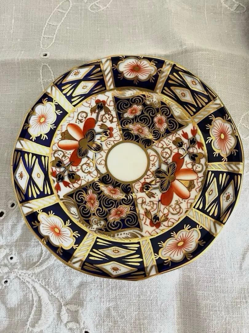 ロイヤルクラウンダービーオールド伊万里アンティークトリオ