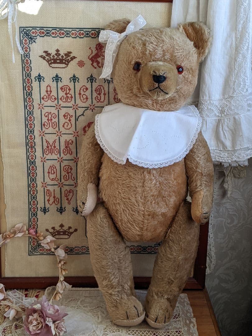 【h】アンティークベア　アンティークテディベア　大きいハーマン