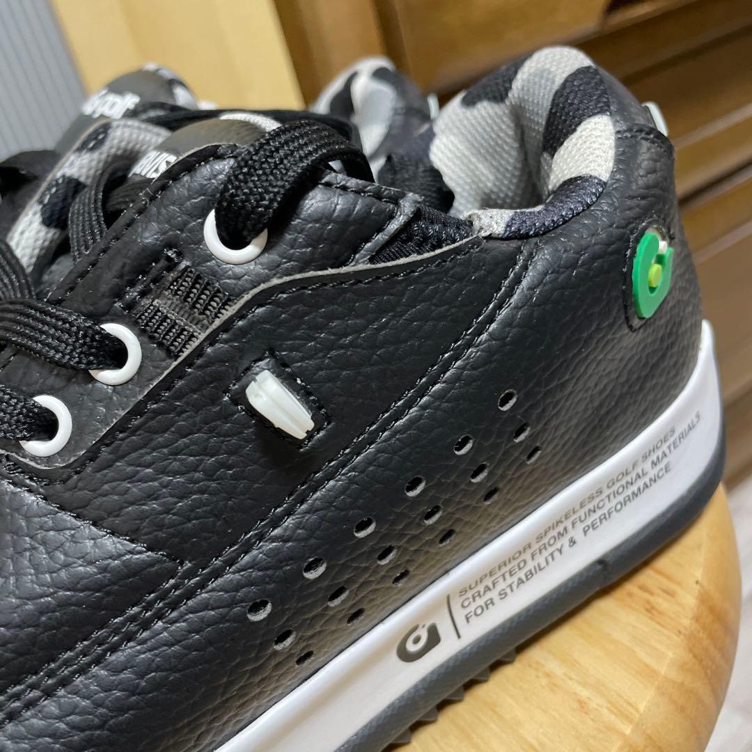 グラビス ゴルフ シューズ 25.0cm 15903 ブラック　カモフラ柄