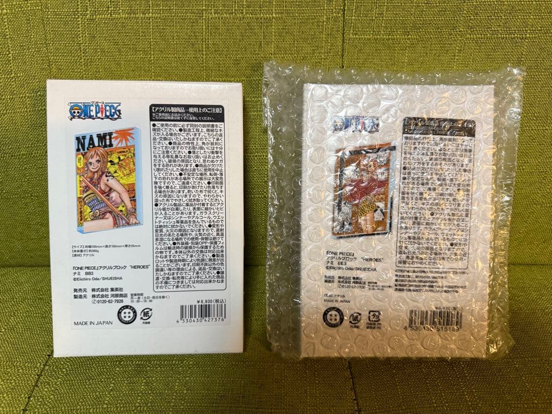 ワンピース　アクリルブロック　ナミ BE3 BB3 HEROES