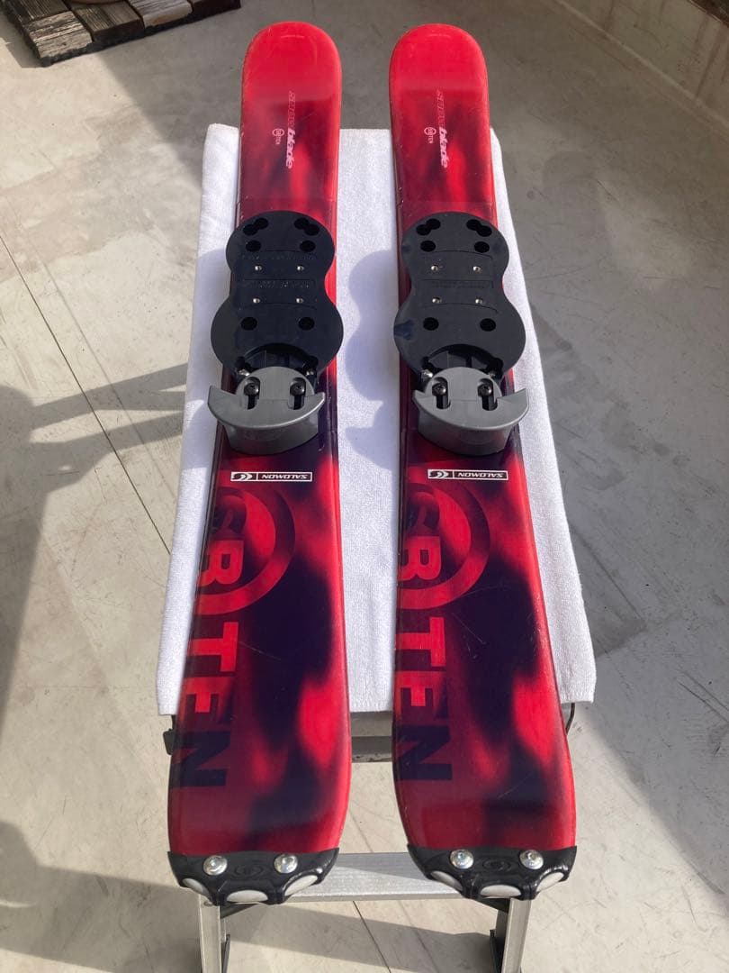 RITEN スキー板 赤/黒 バインディング付き