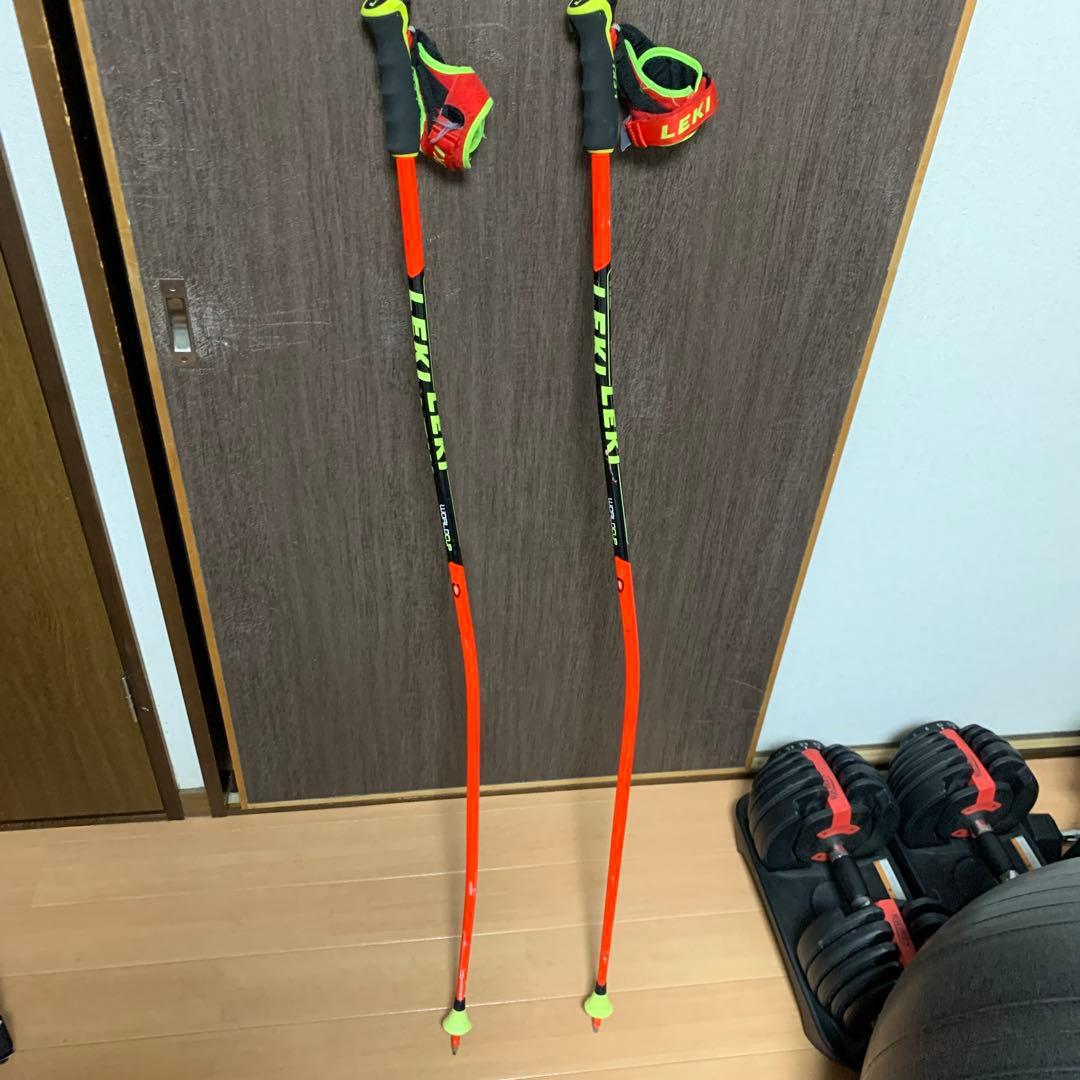 LEKI スキー用ストック オレンジ　125cm