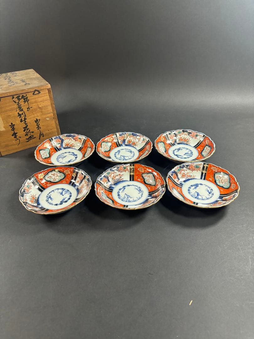 136 古伊万里　錦伊万里　皿　なます　九谷　大聖寺