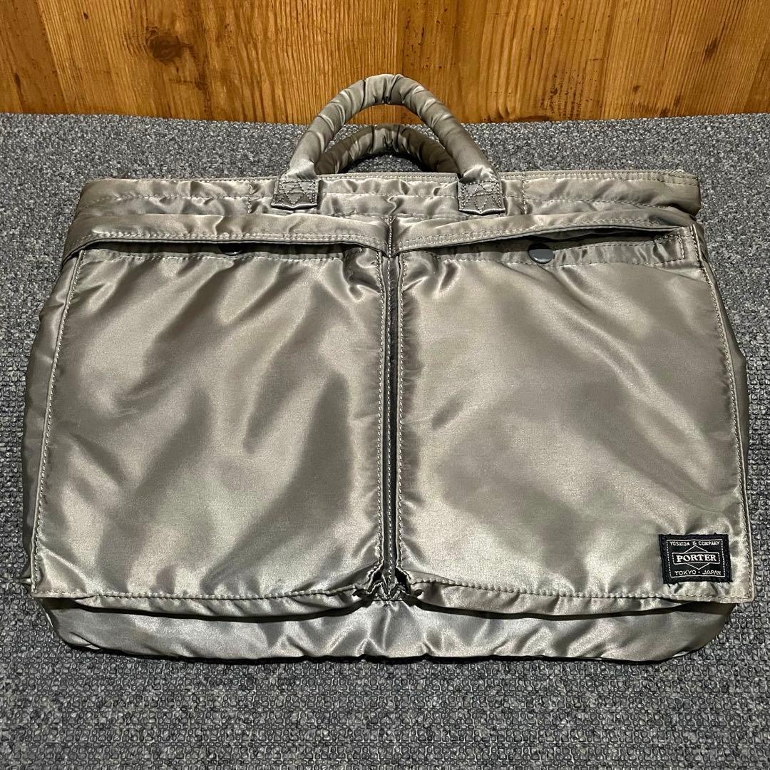 希少✨ PORTER タンカー シルバー グレー ブリーフケース