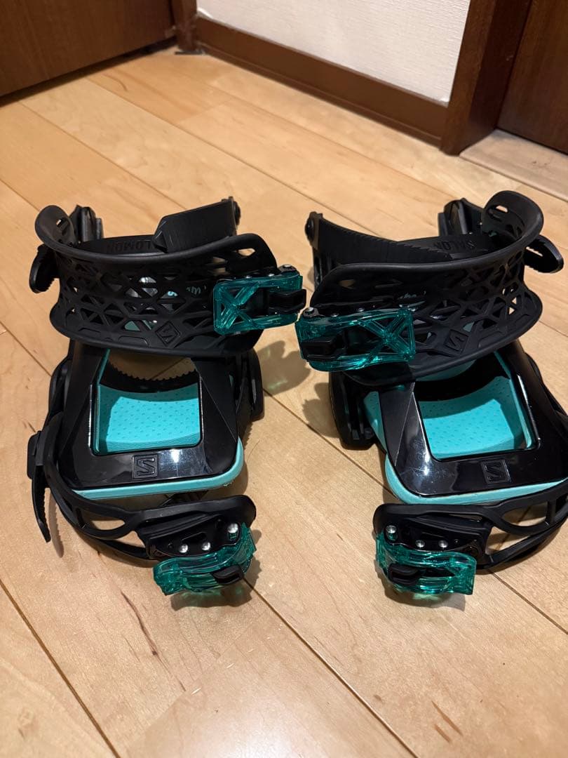 スノーボード ビンディング ジュニア用 S ブラック/ターコイズ