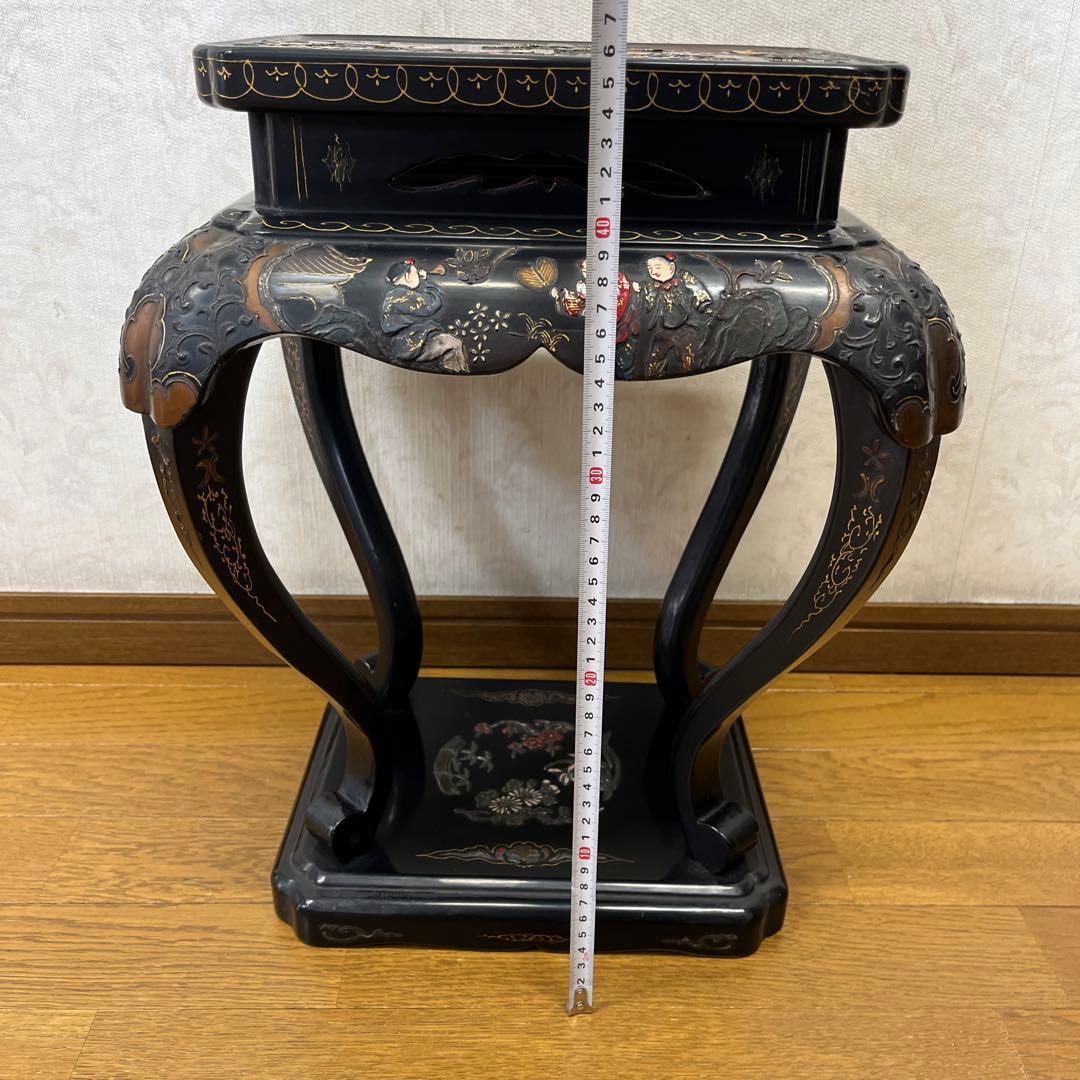 時代　中国　花台　盆栽台　珍品台　細密細工