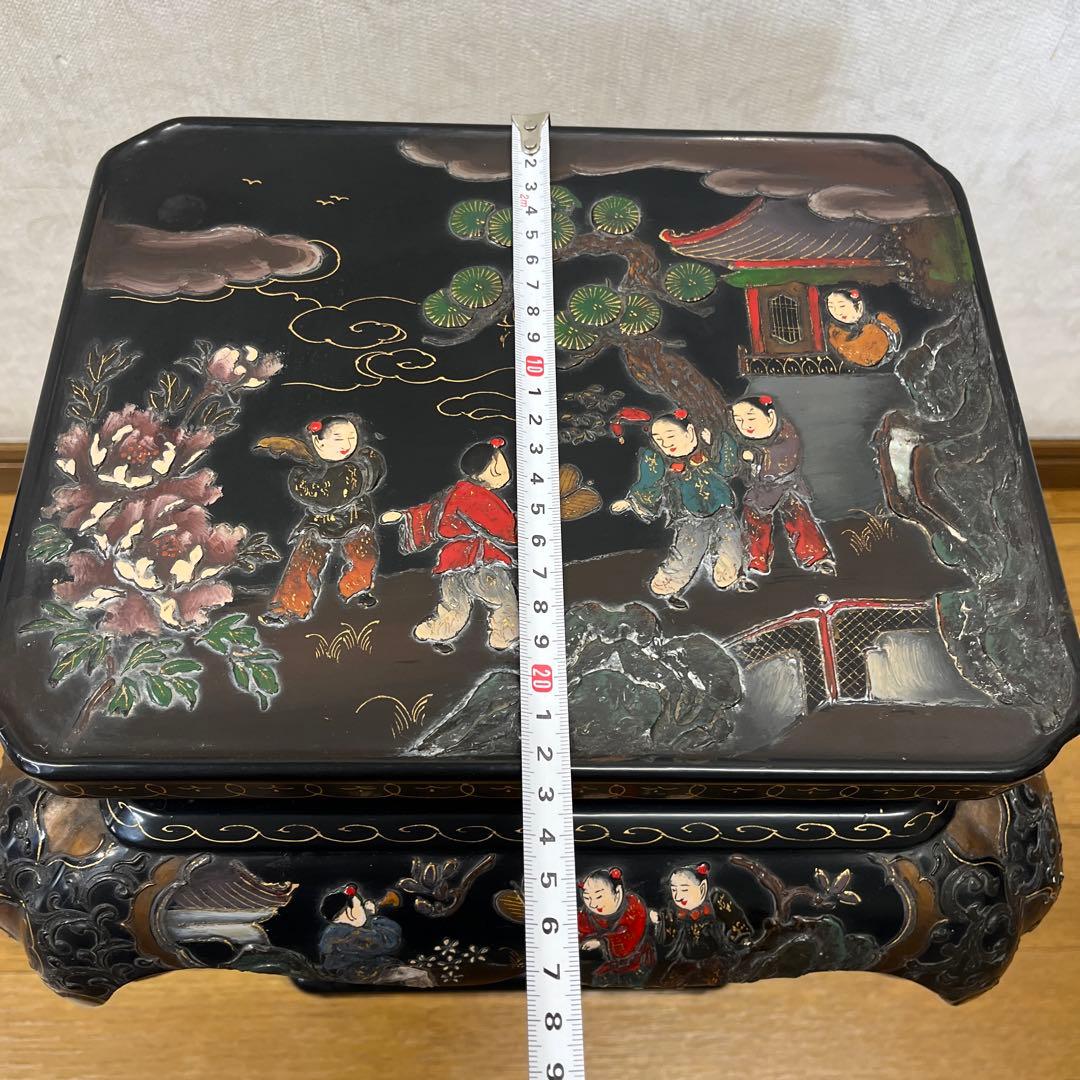 時代　中国　花台　盆栽台　珍品台　細密細工