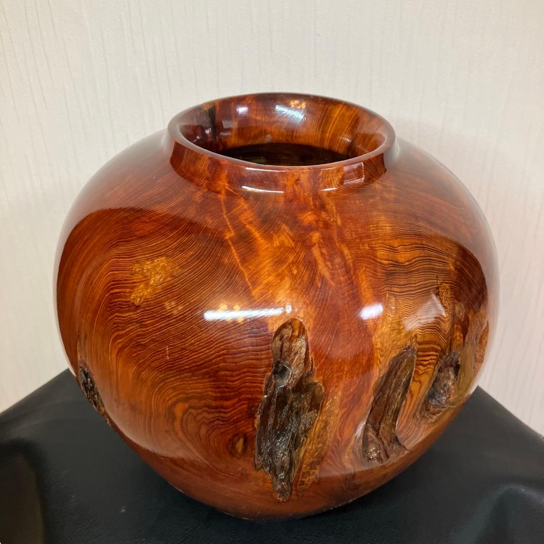美品　希少材　屋久杉　屋久杉壺　屋久杉工芸品　世界遺産　年代物