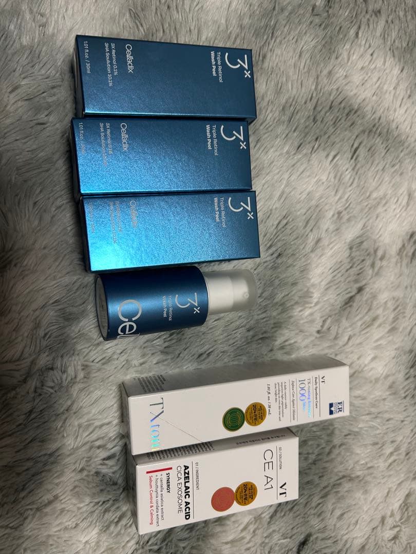 セラディックス トリプルレチノールウォッシュピール×3、VT美容液2種