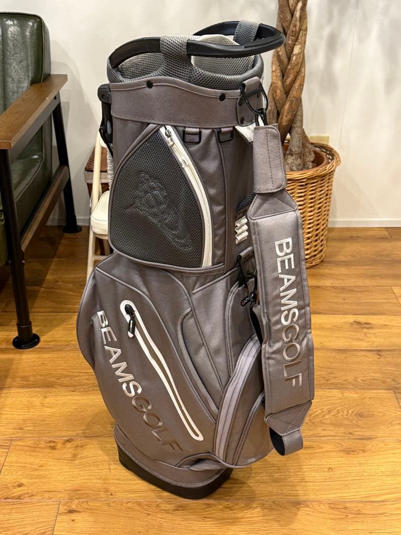 BEAMS GOLF キャディバッグ グレー