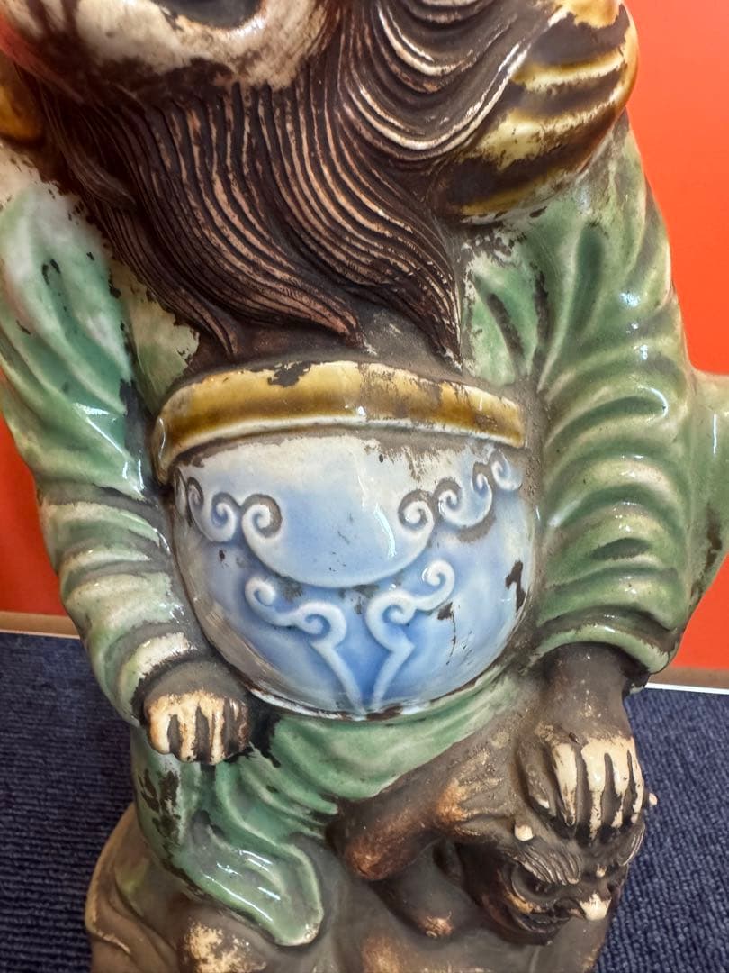 1890  時代物 人物 鍾馗 小鬼 怪獸 古美術 置物