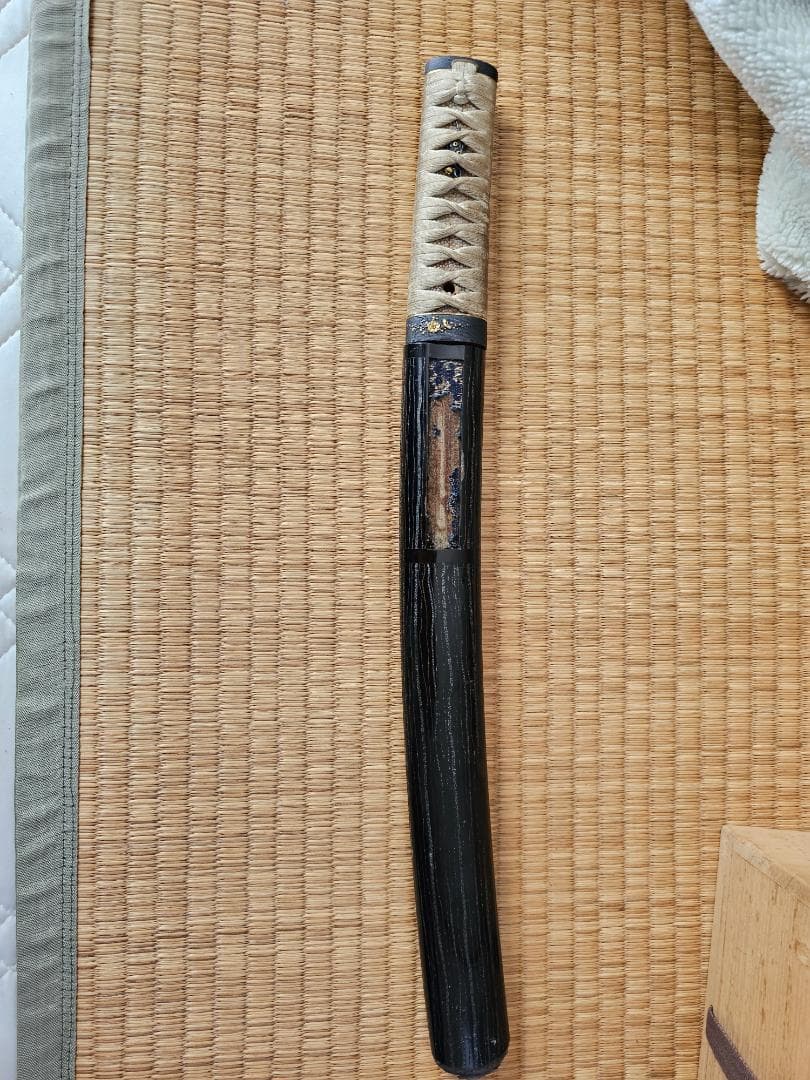 コ*ー様 追加写真あり 江戸時代 短刀の束と笄と鞘 小束 小刀 梅に鶯