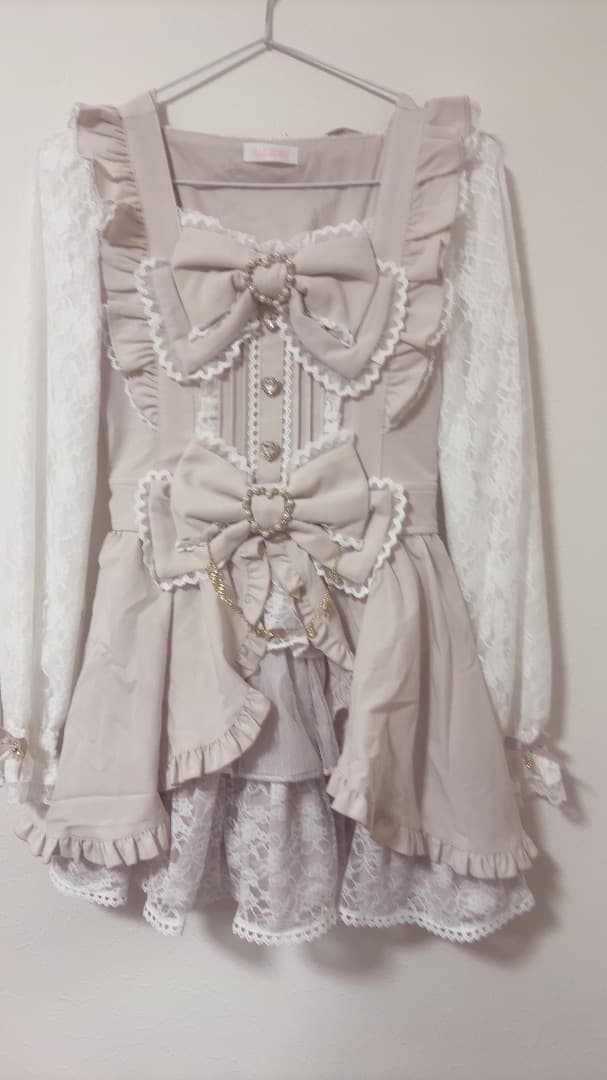 LIZLISA リズリサ 正規品 フロントカシュクールBIGリボンセットアップ