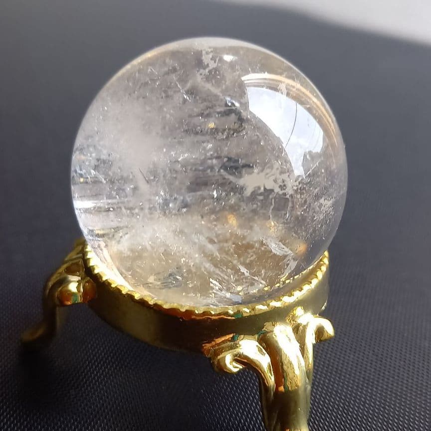 スティブナイト★天然石丸玉 34mm★水晶丸珠★