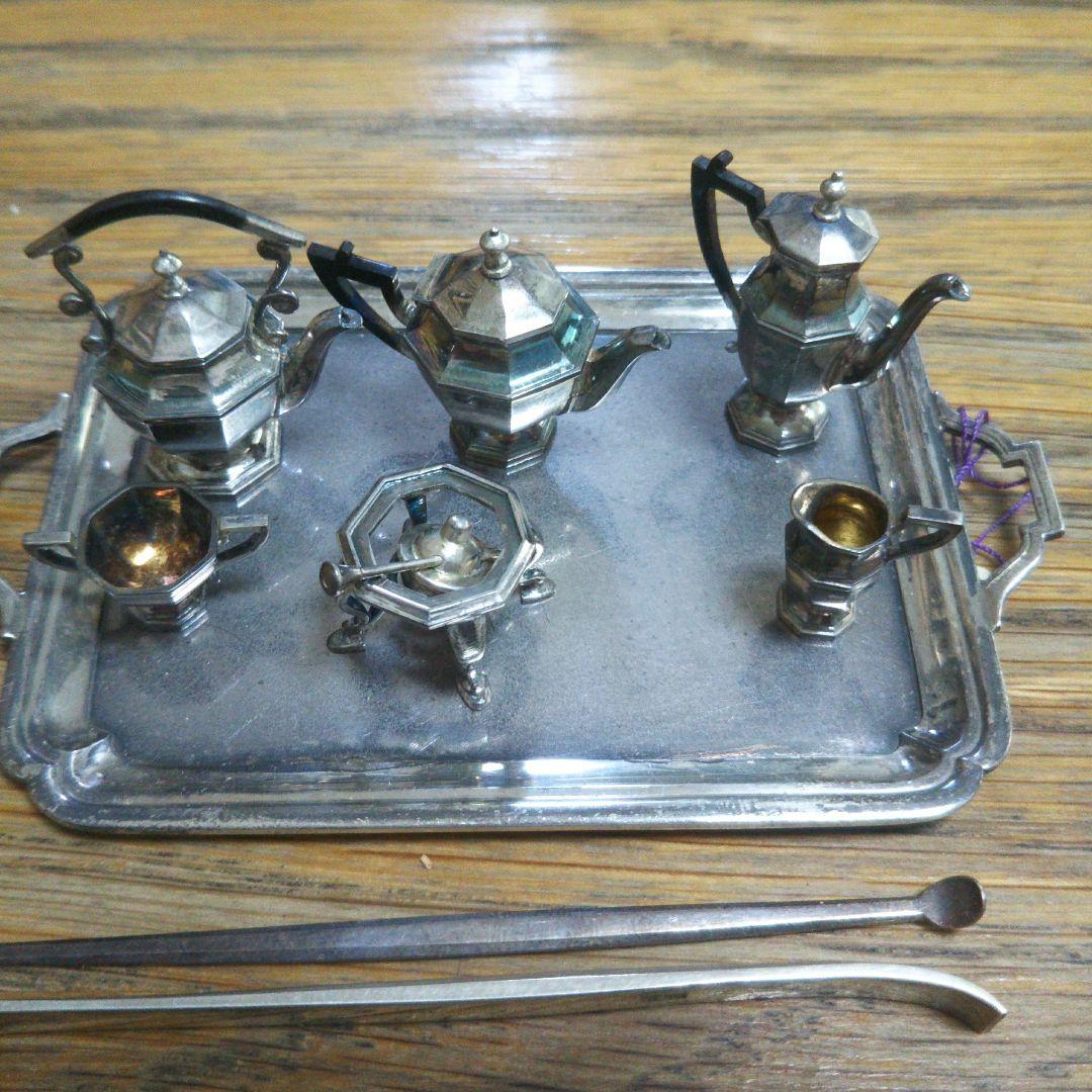 超絶技巧！アンティーク 骨董 銀細工 ミニチュア食器