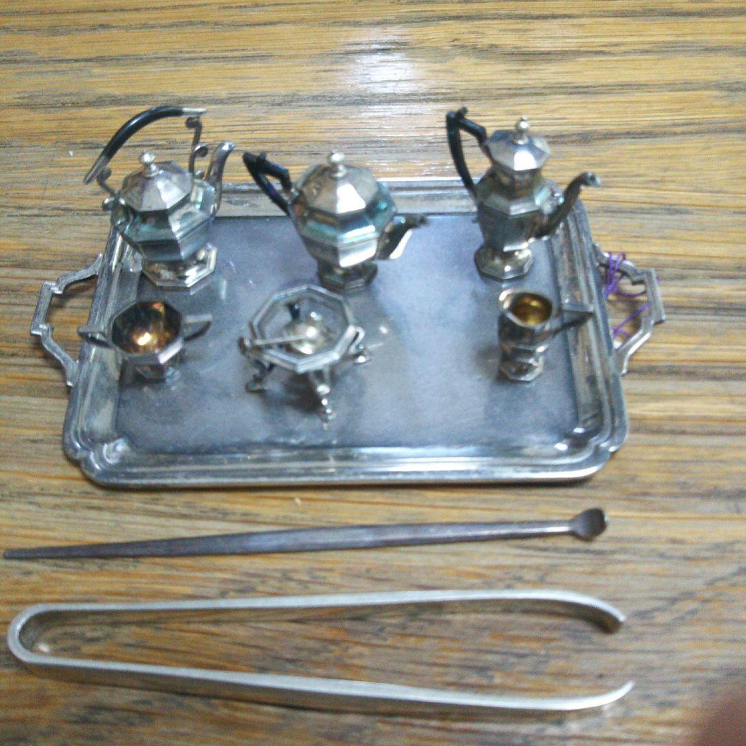 超絶技巧！アンティーク 骨董 銀細工 ミニチュア食器