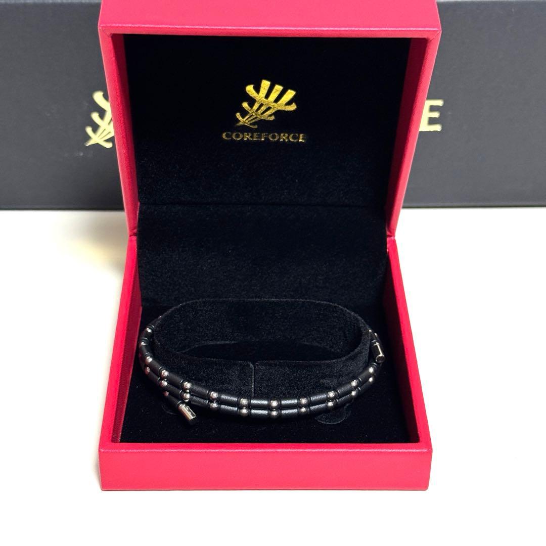 COREFORCE ブラックブレスレット 50cm ギフトボックス保証書付