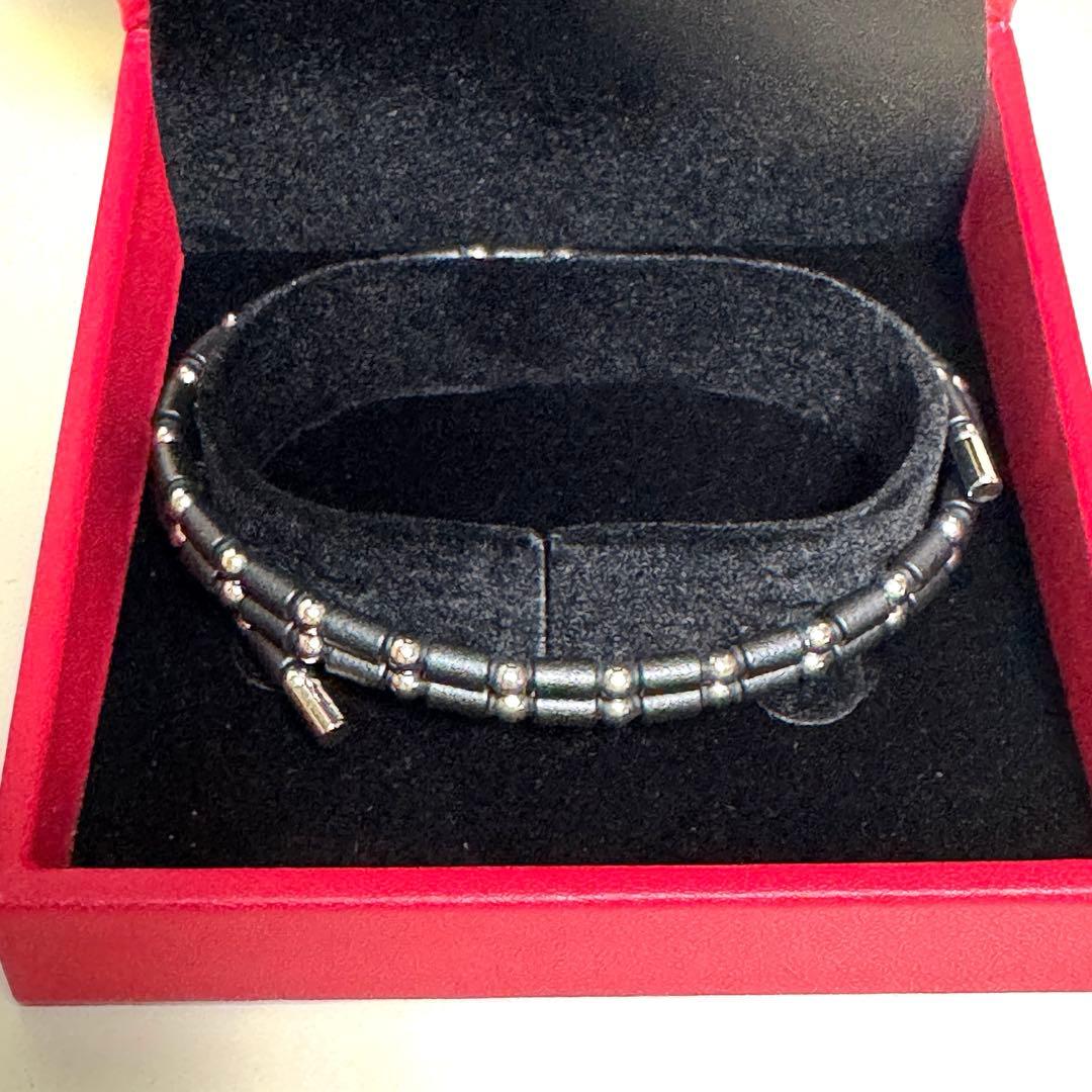 COREFORCE ブラックブレスレット 50cm ギフトボックス保証書付