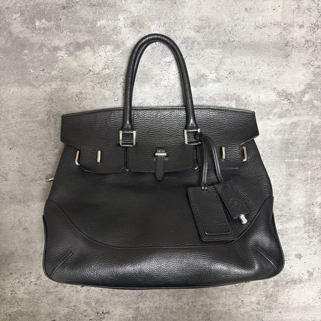 【美品】ペッレモルビダ　メイデンヴォヤージュ　フラップボストンバッグ　ブラックM